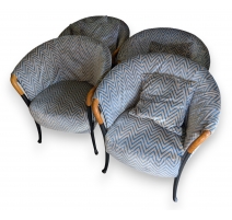 Suite de 4 fauteuils Progetti par GIORGETTI