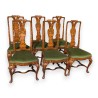 Suite de 6 chaises hollandaises à dossier haut