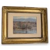 Tableau \"La lavandière\" signé FW