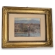 Tableau "La lavandière" signé FW