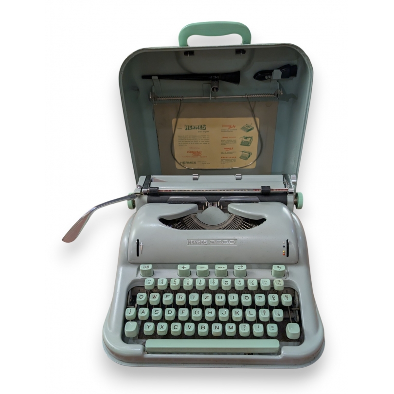 Machine à écrire HERMES 3000, verte