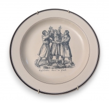 Assiette "Grütli" en faïence de Baylon