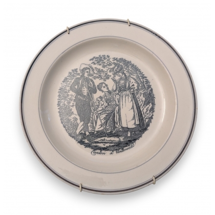 Assiette \"Unterwald\" en faïence de Baylon