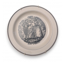 Assiette "Unterwald" en faïence de Baylon