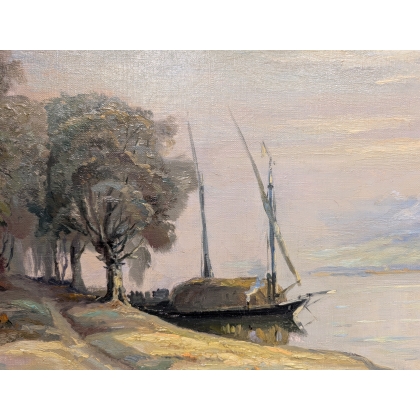 Tableau \"Les Dents du Midi\" signé BAUDIT