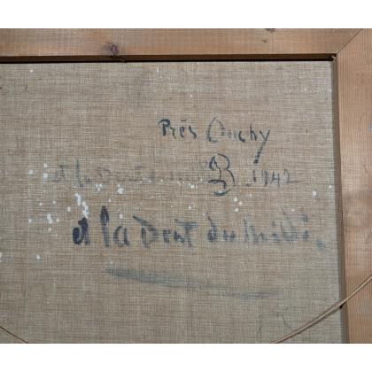 Tableau \"Les Dents du Midi\" signé BAUDIT