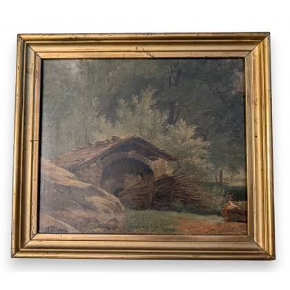 Tableau \"Four à Maglan\" signé F. DIDAY