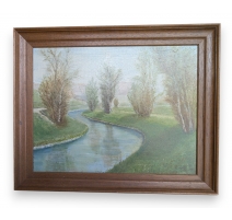 Tableau "Paysage" signé A EGOLF 1982