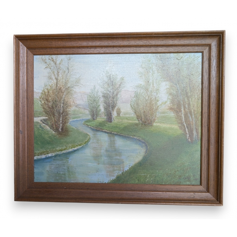 Tableau "Paysage" signé A EGOLF 1982