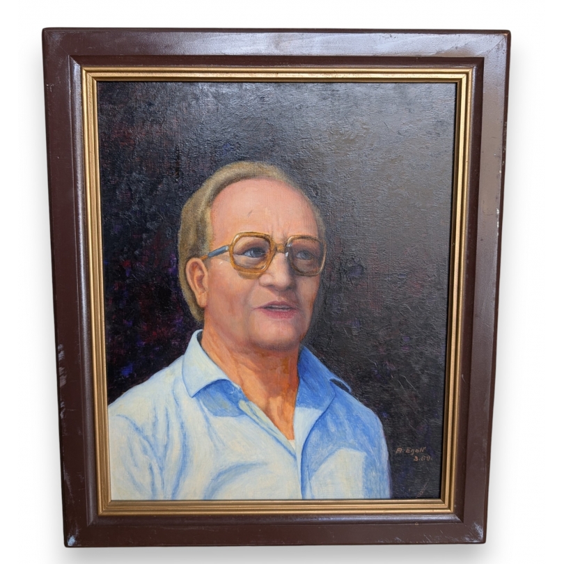 Tableau \"Auto-portrait\" signé A EGOLF 3.69