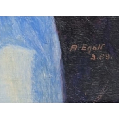 Tableau \"Auto-portrait\" signé A EGOLF 3.69