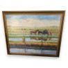 Tableau \"Chevaux\" signé A EGOLF 1985