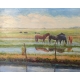 Tableau "Chevaux" signé A EGOLF 1985