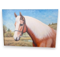 Tableau "Cheval" signé A EGOLF 93