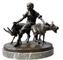 Bronze "Chèvrier" signé M. HILLER