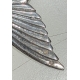Grand poisson articulé en argent, yeux en verre
