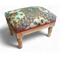 Tabouret de pieds rectangulaire style Louis XVI