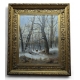 Tableau "Chevreuils sous la neige" signé L. VACANO