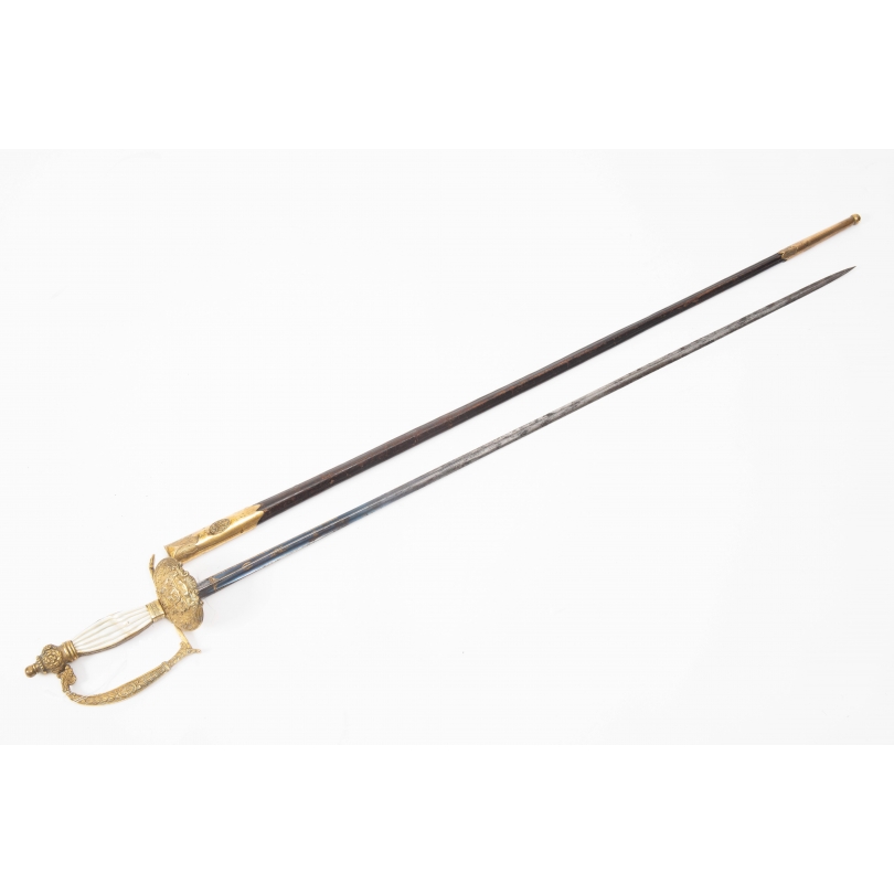Officer’s sabre bearing the coat of arms of the Netherlands