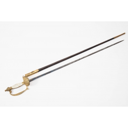 Officer’s sabre bearing the coat of arms of the Netherlands