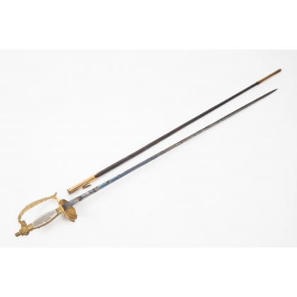 Officer’s sabre bearing the coat of arms of the Netherlands