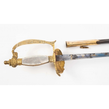 Officer’s sabre bearing the coat of arms of the Netherlands