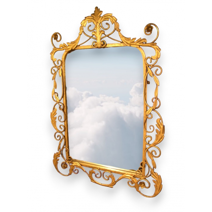  Miroir en fer doré sur  Moinat SA  - Antiquités décoration
