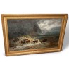 Tableau \"Gué avec vaches et chevaux\" par HUMBERT