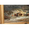 Tableau \"Gué avec vaches et chevaux\" par HUMBERT