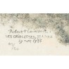 Gravure "Deux blaireaux" signée Robert HAINARD