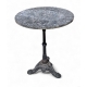 Table de bistrot ronde plateau en granit