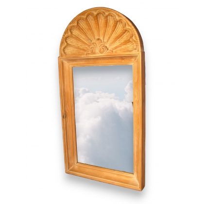  Miroir, cadre en pin cérusé, décor sur  Moinat SA  - Antiquités décoration