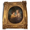 Tableau ovale \"Portrait d\'enfants\"