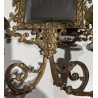 Pair of bronze mirror wall lights