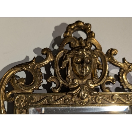 Pair of bronze mirror wall lights