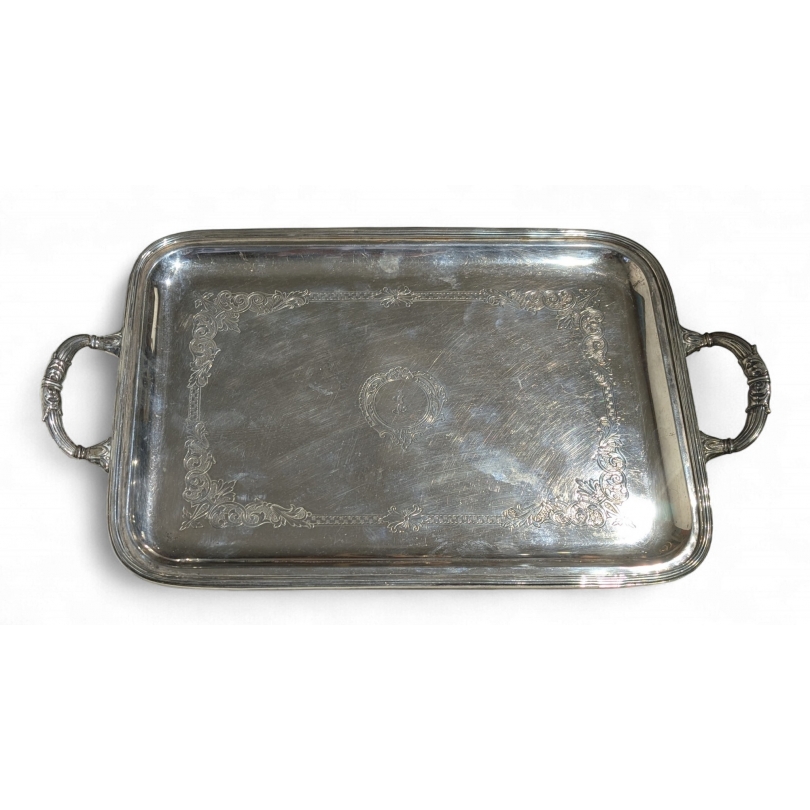 Plateau en argent 800 JE
