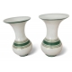 Paire de vases en opaline blanche