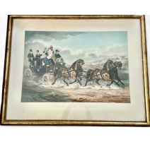 Gravure "Retour au chateau" par DE BONNEMAISON