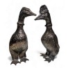 Paire de canards en argent