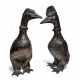 Paire de canards en argent