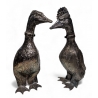 Paire de canards en argent