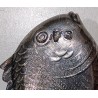 Paire de salières Poisson en métal argenté