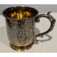 Tasse en argent partiellement doré