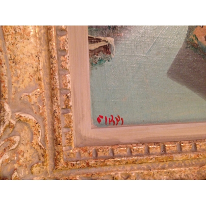 Paintings | Oil on cardboard, ‘View of Capri’, signed Moinat SA  – Antiques and home décor