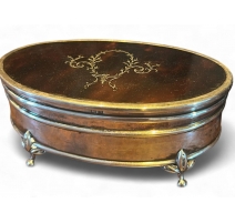 Boite ovale en argent et écaille Mappin & Webb