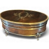 Boite ovale en argent et écaille Mappin & Webb
