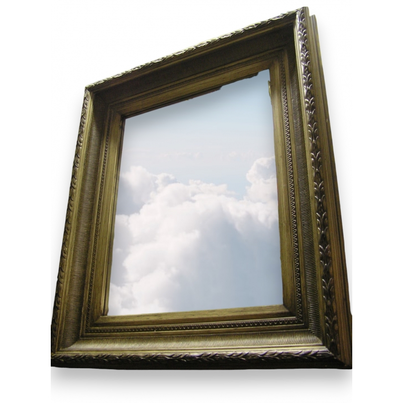  Miroir rectangulaire, en résine sculpté. sur  Moinat SA  - Antiquités décoration