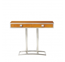 Console "Time Square" en bois teinte noyer