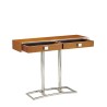 Console "Time Square" en bois teinte noyer