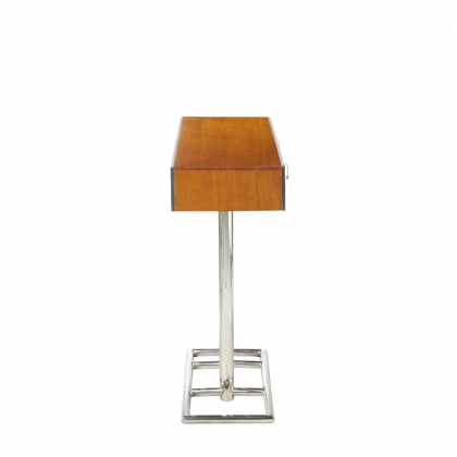 Console "Time Square" en bois teinte noyer